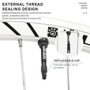 Valves <span class=keywords><strong>tubeless</strong></span> RIDERACE pour vélo, 45, 65, 85 mm, valves Presta pour cyclisme sur route, noyaux amovibles, <span class=keywords><strong>valve</strong></span> à air, 2 pièces/ensemble pour <span class=keywords><strong>VTT</strong></span> - Product Image 4