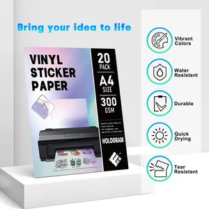 잉크젯 프린터에 대한 고품질 투명 레이저 Jandjpackg레이징 코알라 사인 스티커 종이 PVC 접착 컬러 비닐 롤