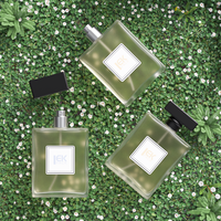 Flacons de parfum carrés en verre personnalisés avec impression sérigraphique, conception professionnelle OEM ODM, 30ml/50ml/100ml pour parfum, soin de la peau, sérum