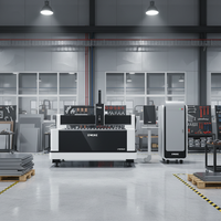 Machine de découpe laser fibre CNC 3015 3000W 4 axes avec contrôle automatique Cypcut, servomoteur Yaskawa, table unique pour tôles