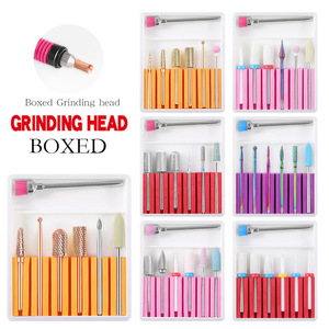 Ceramic Tungsten Stainless Steel Diamond Nail <b>Drill</b> <b>Bits</b> Set Manicure Pedicure Grinding Head for Electric Nail <b>Drill</b> Machine - Product Image 3
