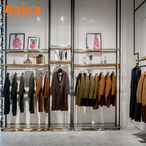 Trưng bày hiện đại trưng bày gian hàng triển lãm quần áo tiên tiến hiển thị khái niệm bán lẻ quần áo giá treo tường hiển thị Kệ quần áo - Product Image 4