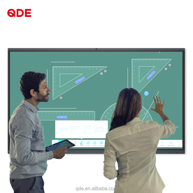 QDE 65 75 86 98 110 Inch Wireless Smart Interactive Whiteboard 4K Touch Screen Conference Display