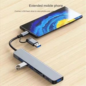 8 in 1 <b>Usb</b> <b>Hubs</b> Multiport Dock Support TF/PD Reading <b>USB</b> 3.5mm Audio Type C Multi-Port Supports TYPE-C Channel Computer <b>Usb</b> <b>Hub</b> - Product Image 5