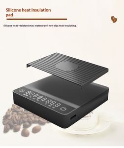 Balance électronique à café portable de haute précision, minuterie automatique, charge, pesage manuel avec forme carrée - Product Image 2