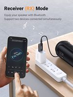 Émetteur-récepteur UGREEN BT 5.1 2 en 1, adaptateur USB sans fil Bluetooth, microphone intégré, dongle audio sans fil 3,5 mm