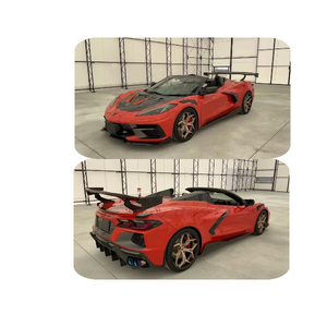 Kit carrosserie en Fiber de carbone C8 pour <span class=keywords><strong>Chevrolet</strong></span> <span class=keywords><strong>Corvette</strong></span> C8 jupe latérale à lèvre avant diffuseur arrière Kits de carrosserie de becquet arrière - Product Image 1