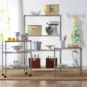 Tùy Chỉnh Nhà Bếp Giá Nhiều Lớp 2/3/4/5Tier Thép Không Gỉ Phòng Tắm Nhà Bếp Giá Món Ăn Lưu Trữ Kệ Đồ Chơi & Gia Vị Hiển Thị Kệ - Product Image 3