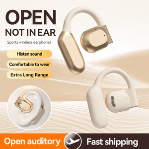 OW headphone gantung telinga konduksi udara olahraga dengan indikator baterai Digital dan Chipset JL - Product Image 6