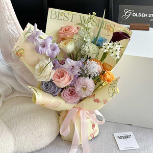 Papel de Regalo Floral Impermeable de Glassine con Impresión de Deseos, 30*50cm/pcs, Marca SEEWIN, Logotipo Personalizado para Floristerías - Product Image 5
