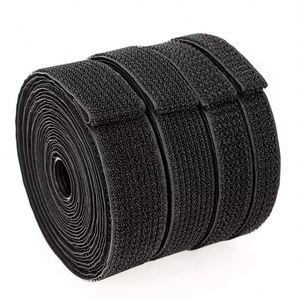 Bande auto-agrippante personnalisée de haute qualité, 38 mm, en nylon noir, auto-adhésive, avec boucles et crochets sur le même côté - Product Image 3