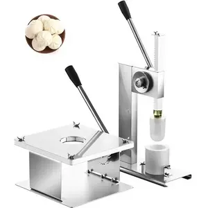 Semi Automatic Stuffed Buns Bread Forming Making Machine Manual Dough Ball To Buns Wrapper Skin Pressing Machine