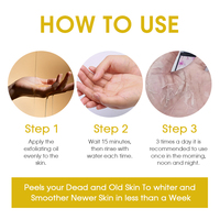 Huile exfoliante bio sans parabène à la vitamine C et à l'ylang-ylang pour le visage, le corps et les lèvres, hydratant nourrissant à la lavande, blanchissant, privé