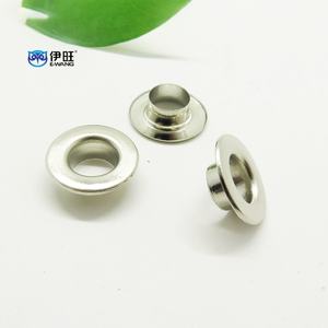 Ojetes de latón EWANG para cortinas y prendas, de metal plateado de superficie plana - Product Image 1