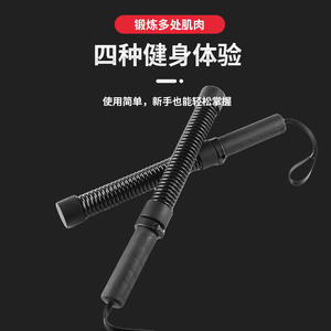 Entraîneur de force de préhension portable, bâton à ressort noir en TPE, équipement de fitness unisexe pour usage domestique et entraînement croisé - Product Image 4