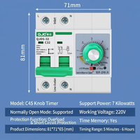 Timer Tombol Tipe C45 QJC QJDS-32 2p-32a-5-6h Sakelar Waktu Daya Tinggi yang Dapat Disesuaikan 230V Bertenaga Steker Bahan PVC 50/60Hz untuk Berkebun