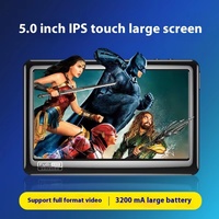 Lecteur MP3 sans fil Android personnalisé, écran tactile 5,0 pouces, résolution 800x480, haut-parleur intégré, WiFi, BT, enregistreur musical, mémoire amovible