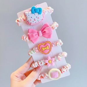 Trend di moda con strass di perle scintillanti pastelli pastello vendita calda all'ingrosso fasce per capelli per bambini in gomma di qualità per le ragazze - Product Image 2