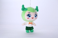 Porte-clés en peluche doux en forme de ballon, personnalisé en usine, avec enregistrement vocal numérique, personnage vert, motif mascotte de dessin animé