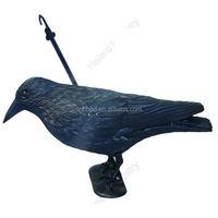 Décoys réalistes et bon marché avec de grandes détails, decoys de corbeaux floqués, éloignent les oiseaux pour le jardin, épouvantail, contrôle des oiseaux