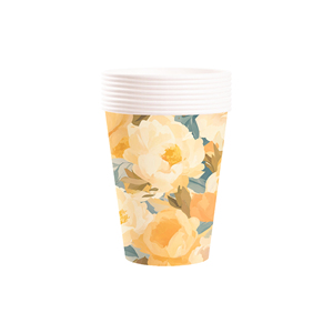 DAMAI Yellow Flower Hot Stamping Birthday <b>Party</b> Supplies Birthday Decorations Paper Plates Banner Disposable Tableware <b>Set</b> - Product Image 5