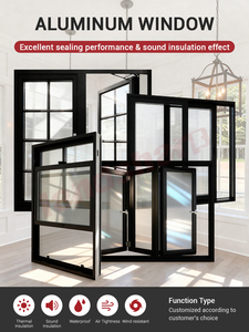 Ventana plegable de aluminio para cocina Ventana plegable de doble acristalamiento con apertura media - Product Image 5