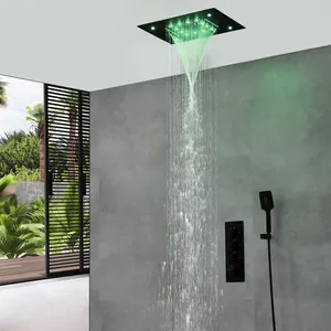 Ducha de techo grande de acero inoxidable, ducha de techo Led de lluvia multicolor, gran oferta