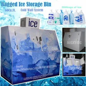 Bac de rangement de glace en sac avec logo, station essence, 3050 60Cu.Ft