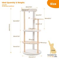 XIANGLONG Arbre à chat de luxe moderne pour grands chats - Tour d'activités en bois écologique avec condo en sisal, griffoir et structure d'escalade pour intérieur