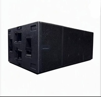 PA B218 Subwoofer Profesional Dual 18" 1600W/3200W Daya Puncak 30Hz-200Hz Kabinet Speaker Hitam