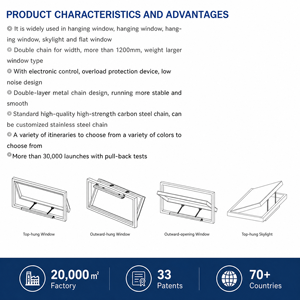 Abreventanas de Doble Cadena de Increíble Valor para Sistema de Ventilación Automática, Abreventanas Eléctrico Inteligente con Cadena - Product Image 3