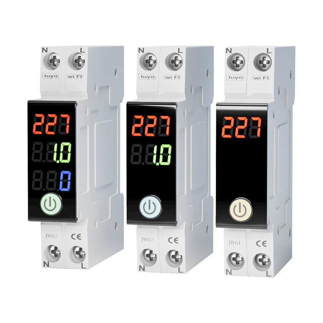 Smart WiFi AC Circuit Breaker 6kA Rail Mounting Miniature MCB with Overload & Short-Circuit Protection Voice Control Via.