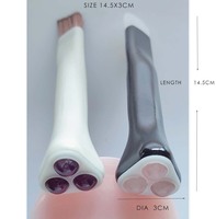 Nouvel arrivage : Applicateur micro-brosse, brosse faciale en silicone pour masque, brosse plate, Gua Sha en jade naturel, rouleau de massage pour les yeux, applicateur de correcteur