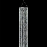 Lustre suspendu en cristal, Faux diamants, colonne ronde, brillante, carrée, décoration de mariage