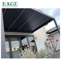 Persienne motorisée étanche en aluminium Portes en verre ouvertes pliantes coulissantes Pergola en verre trempé pour pavillon