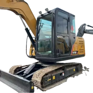 Petite pelle sur chenilles SANY Sy75cPro originale à vendre excellents composants d'occasion boîte de vitesses portant PLC avec moteur central - Product Image 1