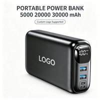 Grosir Logo Kustom Pengisian Cepat 5000 20000 30000 MAh Layar Digital Baterai Eksternal Portabel Peralatan Tangan Lainnya Titan