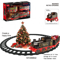 Offre Spéciale : Train Électrique de Noël pour Enfants – Jouet de Voiture en Plastique Fonctionnant sur Piles avec Rails de Chemin de Fer et Jouets de Piste pour la Maison