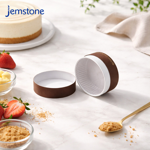 Boîte d'emballage cylindrique en carton kraft pour desserts, en matériaux recyclables, tube en papier de qualité alimentaire pour gâteaux et cheesecakes, personnalisable - Product Image 6