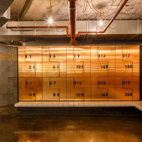 Vestiaires de Gymnastique en HPL Type Z à 6 Portes avec Finition Bois, Armoire de Rangement HPL avec Banc – Vente Directe Usine