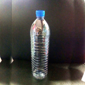 ขวดน้ำพลาสติก PET ใส ฝาเกลียวสีน้ำเงิน รูปทรงกระบอก สำหรับเครื่องดื่ม - Product Image 2