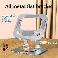 Support de tablette universel rotatif à 360°, pliable et réglable, en métal, pour bureau, portable, rotation à 360°, support de tablette de bureau