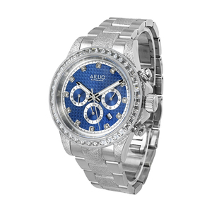 Reloj Cronógrafo de Lujo con Bisel Esmerilado para Hombre, Movimiento Automático Seagull 1854, Cristal de Zafiro, Acero Inoxidable - Product Image 1