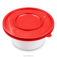 Conteneur alimentaire transparent en PP de 1380 ml avec couvercle pour plats à emporter, bac de stockage alimentaire rond, compatible micro-ondes, anti-fuite, sans BPA, recyclable
