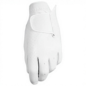 Goatskin Leather Golf <b>Glove</b> Right Hand Breathable White Pull On Sports Training Practice Custom Logo Premium <b>Grip</b> - Product Image 2