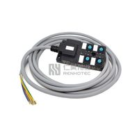 Caja de Distribución con Conector M12 Certificado CE, 4 Puertos, con Cable con Revestimiento de PVC PUR, Gris, 1m 2m 3m 5m 7m