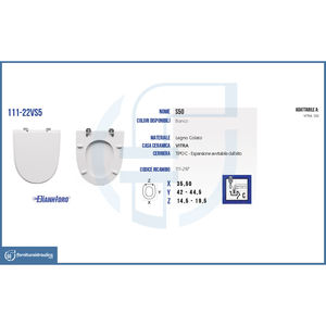 Abattant de toilettes moderne à dégagement rapide pour Vitra S50 Vase, design allongé à fermeture douce avec matériau UF en urée pour salle de bain - Product Image 3