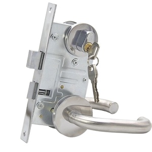 Ensemble de serrures de porte coupe-feu GQK en acier inoxydable et acier laminé à froid pour cuisine et salle de bain - Product Image 1