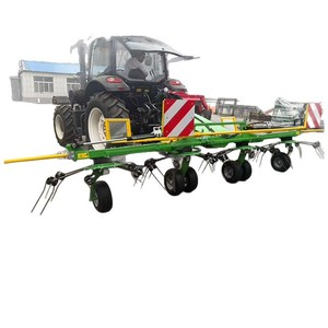 Volteador de Alfalfa Accionado por Tractor, Máquina Secadora de Heno, Elevador de Forraje, Equipo Agrícola Verde de Alta Productividad - Product Image 1