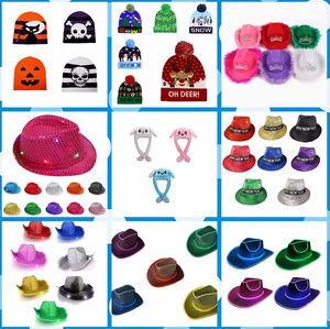 Chapeau de cowboy LED qui brille dans le noir, bord à paillettes, rave, festival de <span class=keywords><strong>musique</strong></span>, boîte de nuit, <span class=keywords><strong>danse</strong></span>, marche, course à pied, sécurité en plein air, plaisir pour adultes et enfants - Product Image 5